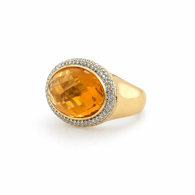 18k David Yurman Citrine & Diamond Ring