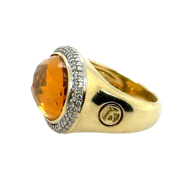 18k David Yurman Citrine & Diamond Ring