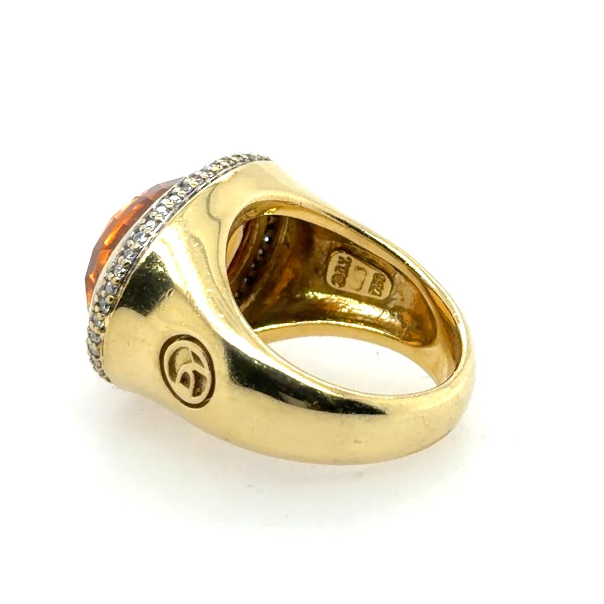 18k David Yurman Citrine & Diamond Ring