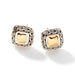 John Hardy Sterling Silver Earrings with 22k Gold Hammered Center