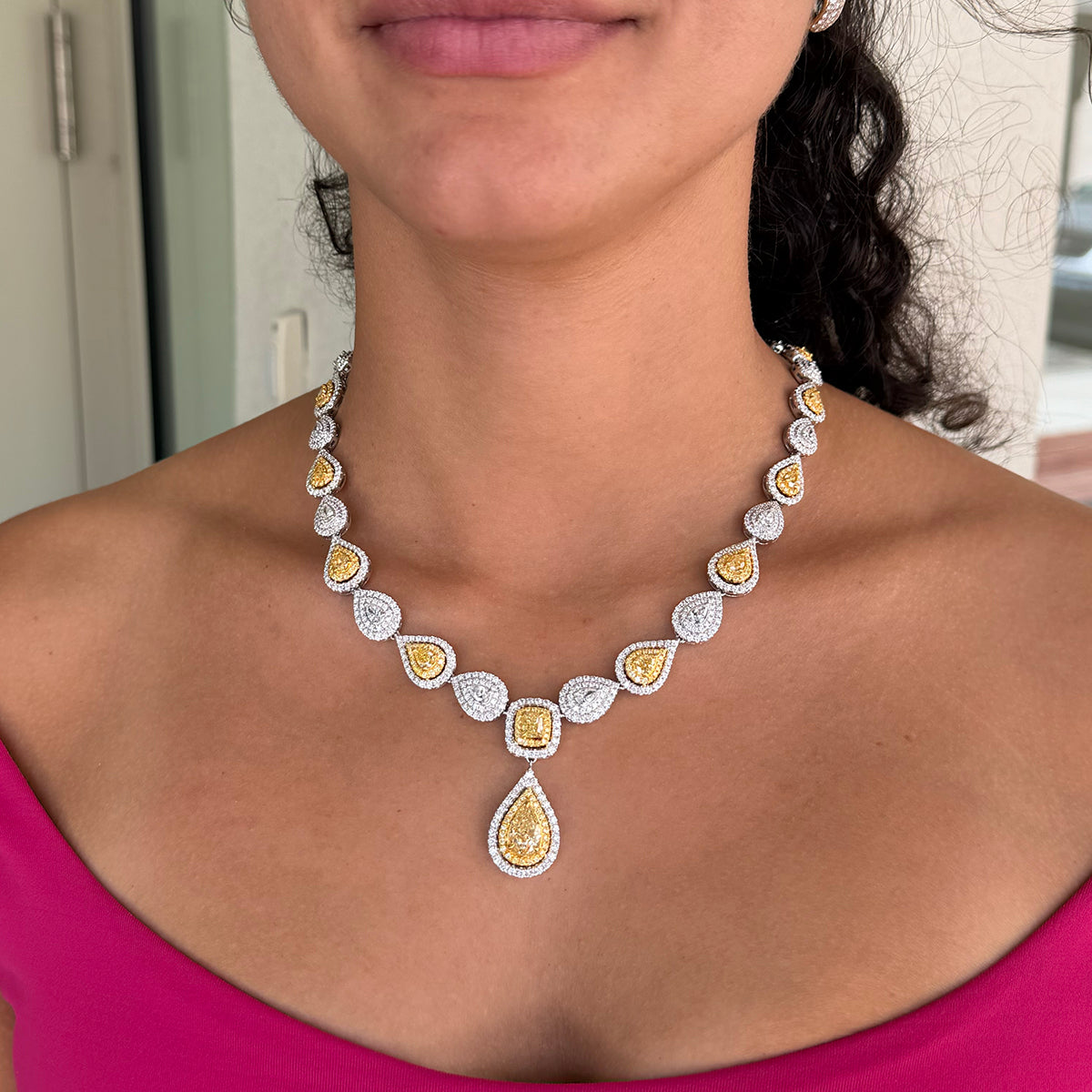 18k Yellow Diamond Necklace