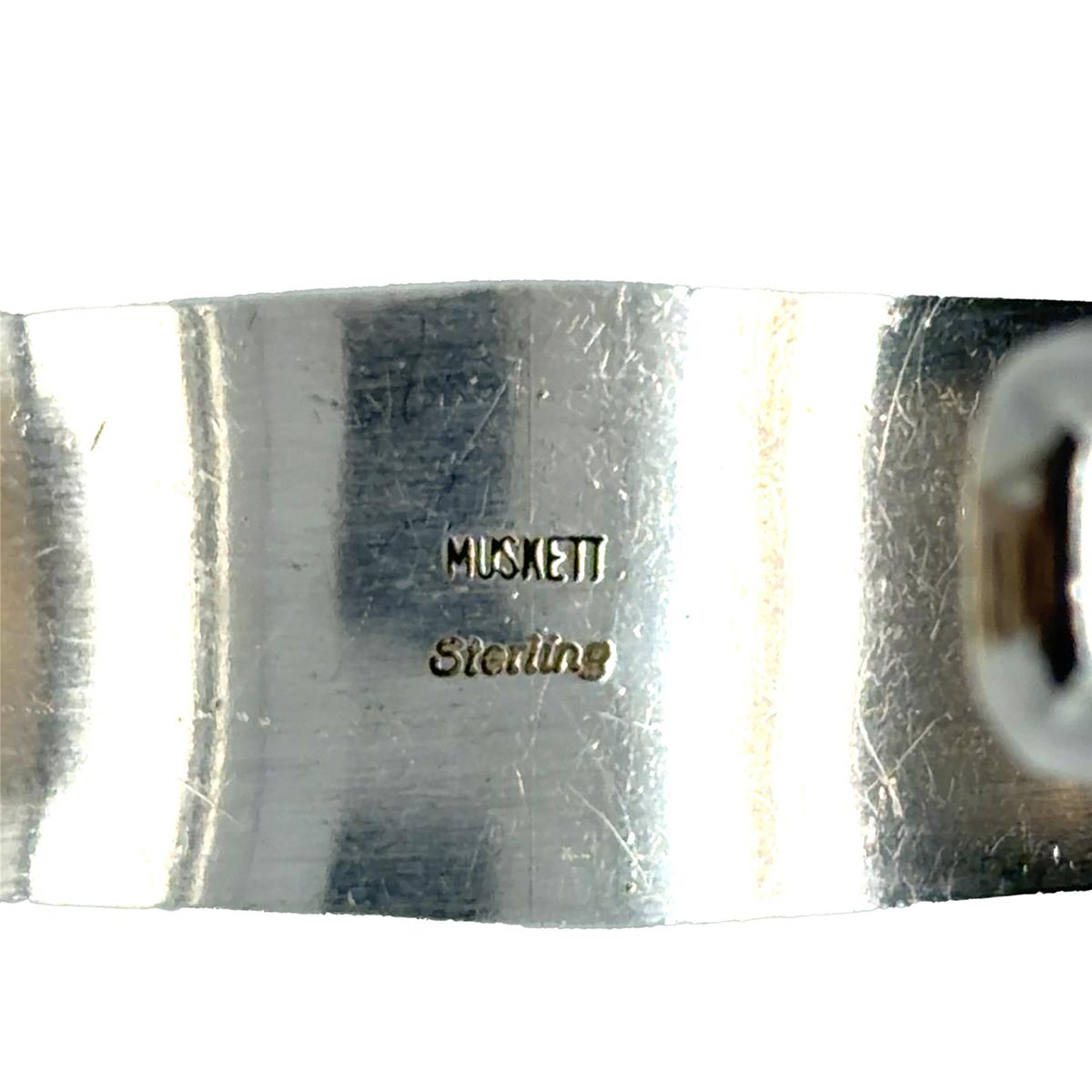 Wayne Muskett Navaho Inlaid Silver Bracelet