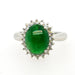 Platinum Ring with 3.44ct GIA Imperial Jade
