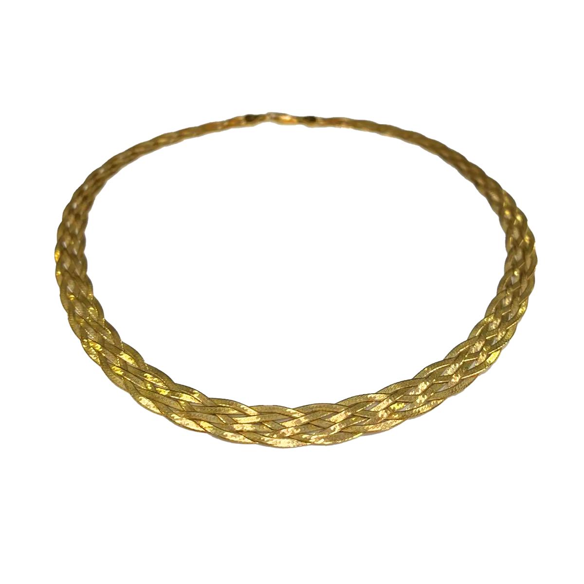14k Woven Gold Necklace