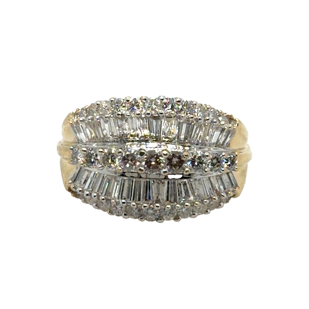 14k Diamond Cluster Ring