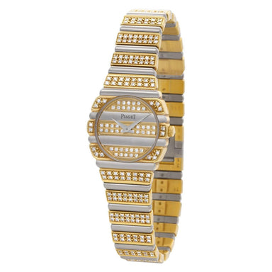 18k Gold Piaget Polo Watch with Fatory Diamonds Model 861 C 725