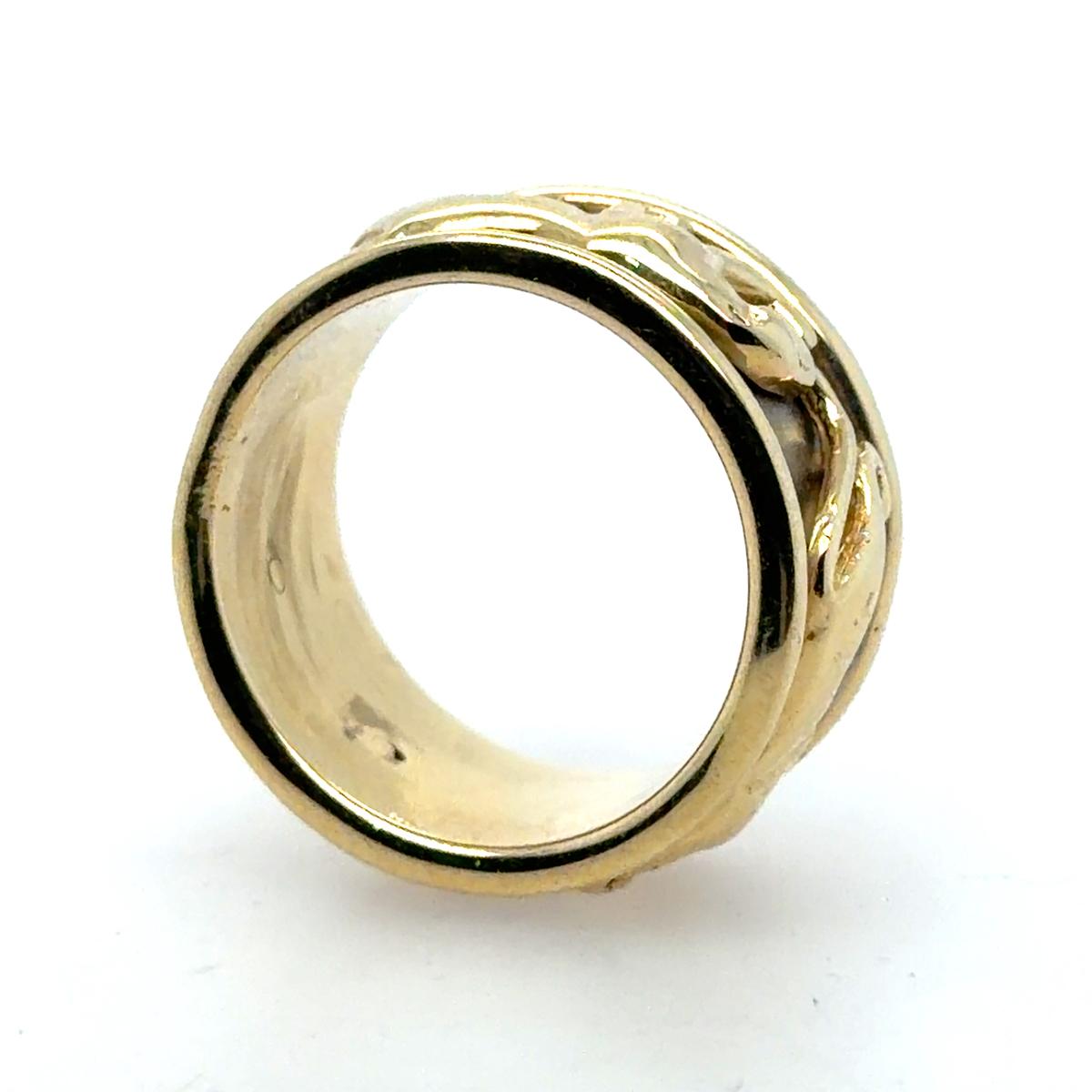 14k Yellow & White Gold Panther Band Ring