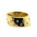 22k Gold Band Ring with 0.37 Carat Diamonds