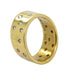 22k Gold Band Ring with 0.37 Carat Diamonds