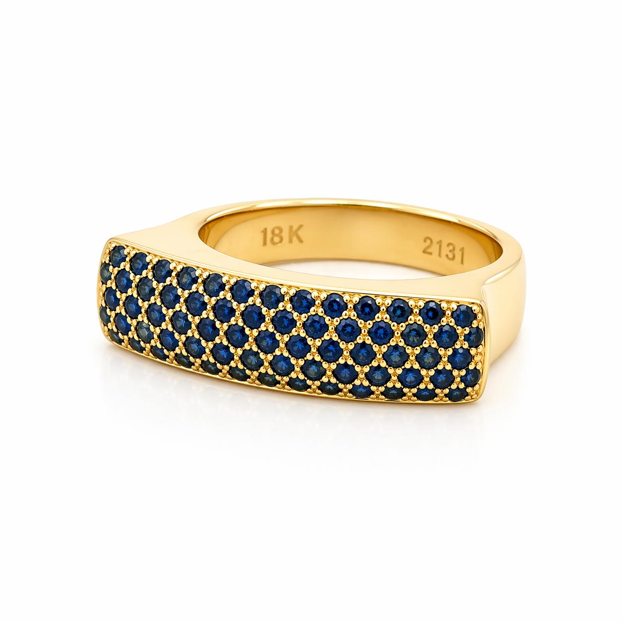 David Vangelder of Paris 18k Rose Gold Sapphire Ring