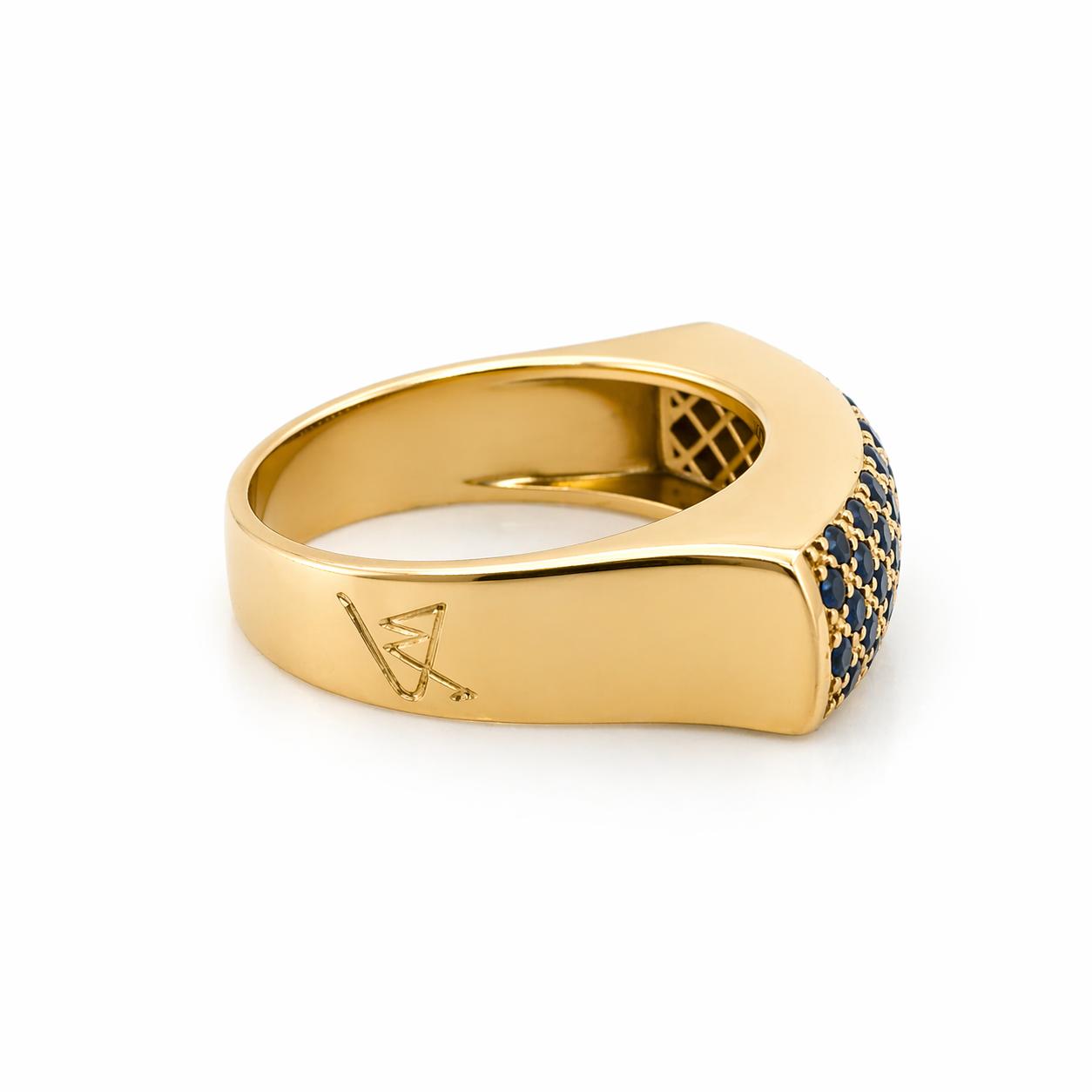 David Vangelder of Paris 18k Rose Gold Sapphire Ring