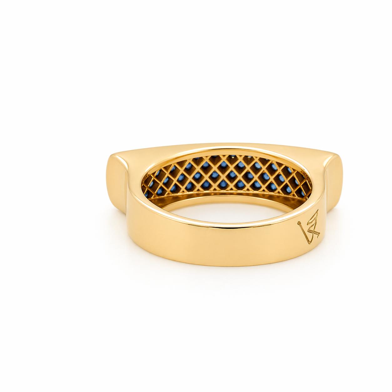 David Vangelder of Paris 18k Rose Gold Sapphire Ring