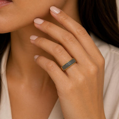 David Vangelder of Paris 18k Rose Gold Sapphire Ring