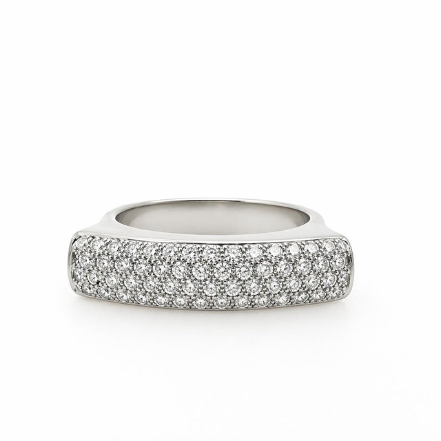 David Vangelder of Paris 18k White Gold Diamond Ring