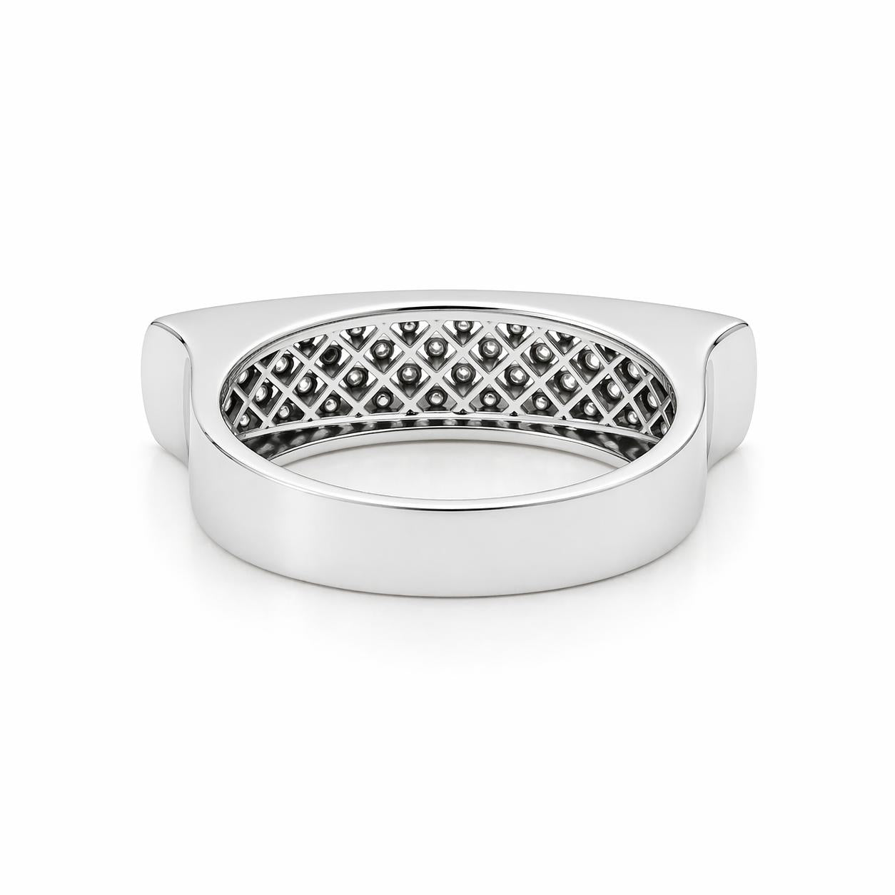 David Vangelder of Paris 18k White Gold Diamond Ring