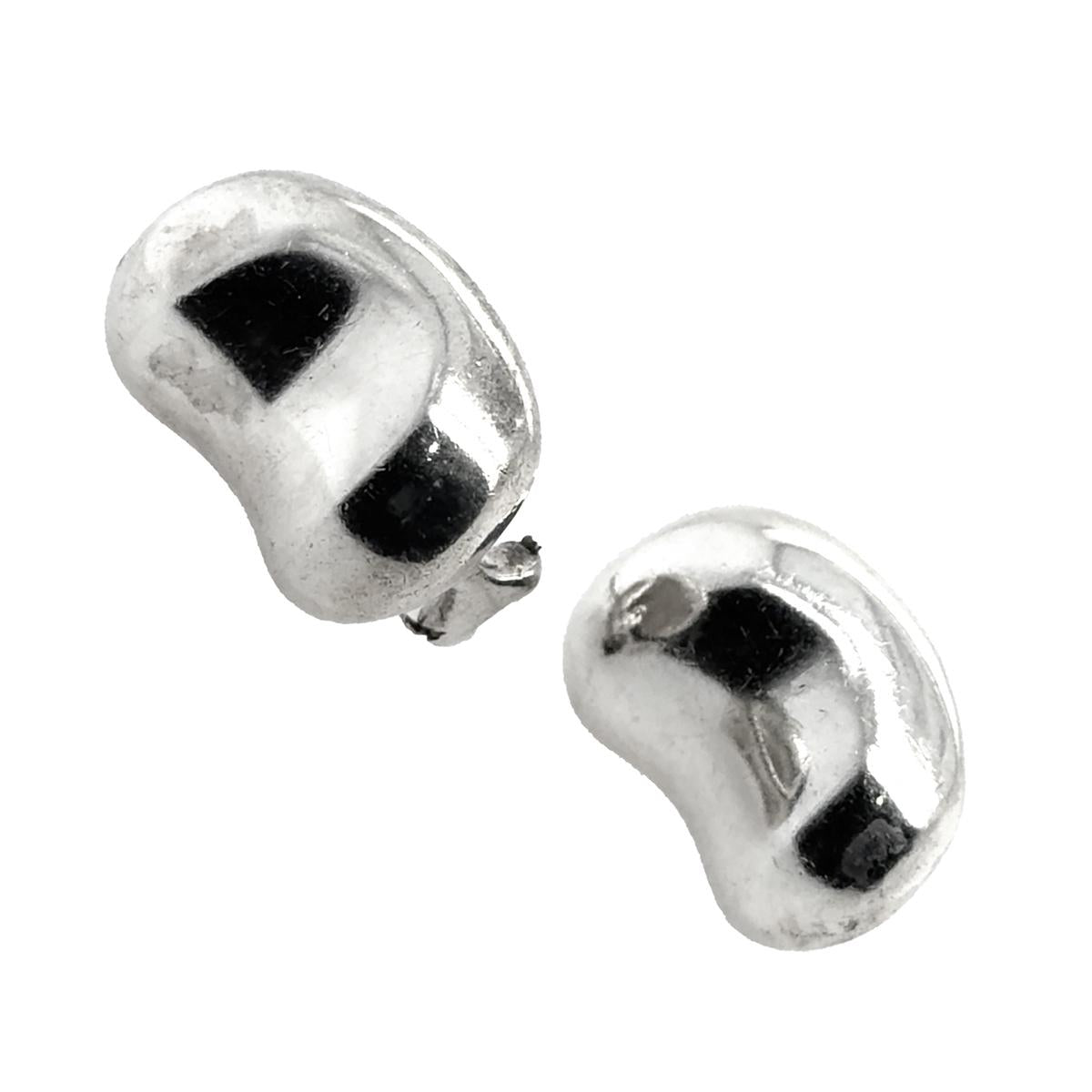Medium Sterling Silver "Bean" Earrings by Elsa Peretti for Tiffany & Co.