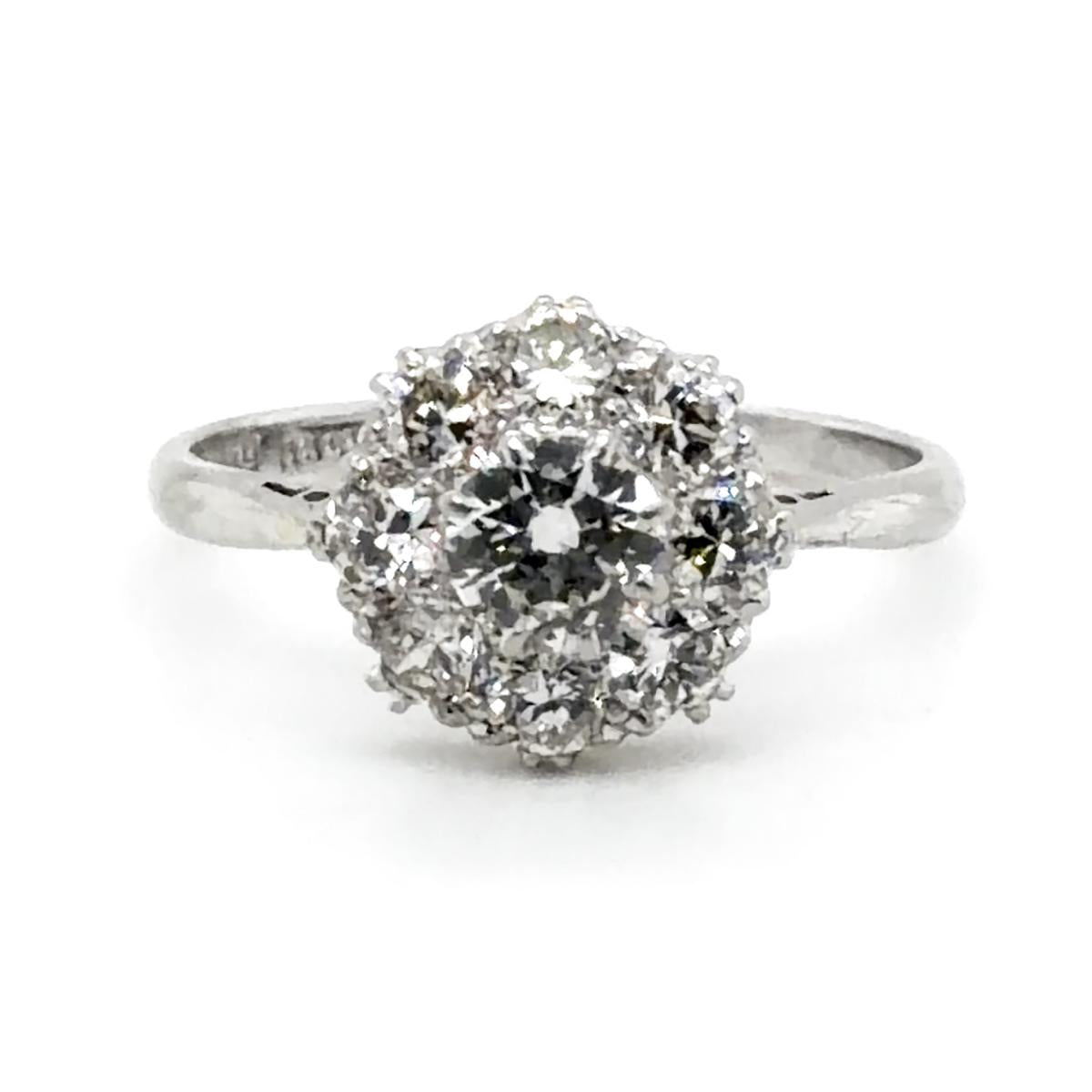 18k White Edwardian Period Diamond Ring