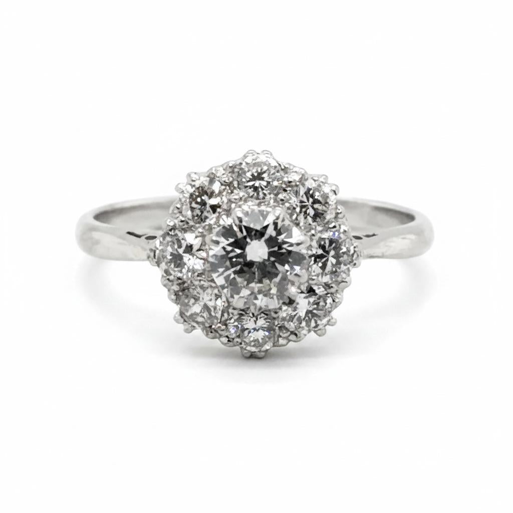 18k White Edwardian Period Diamond Ring