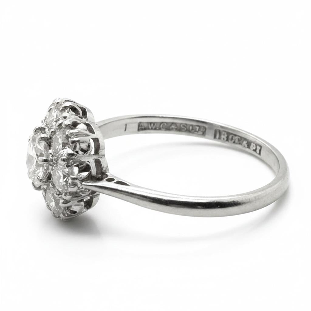 18k White Edwardian Period Diamond Ring