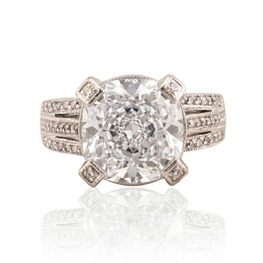 5.85 Carat GIA L I1 Round Diamond Platinum Ring S