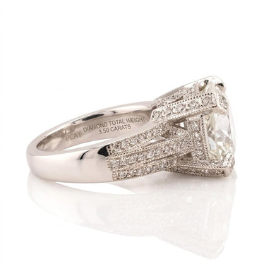 5.85 Carat GIA L I1 Round Diamond Platinum Ring S