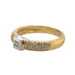 14k Yellow Gold Ring with Princess-Cut Diamond and Accents