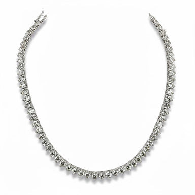 18k White Gold Natural Diamond Necklace