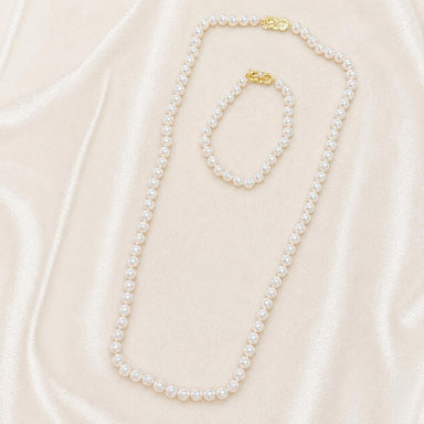 Mikimoto Akoya Pearl Necklace & Bracelet