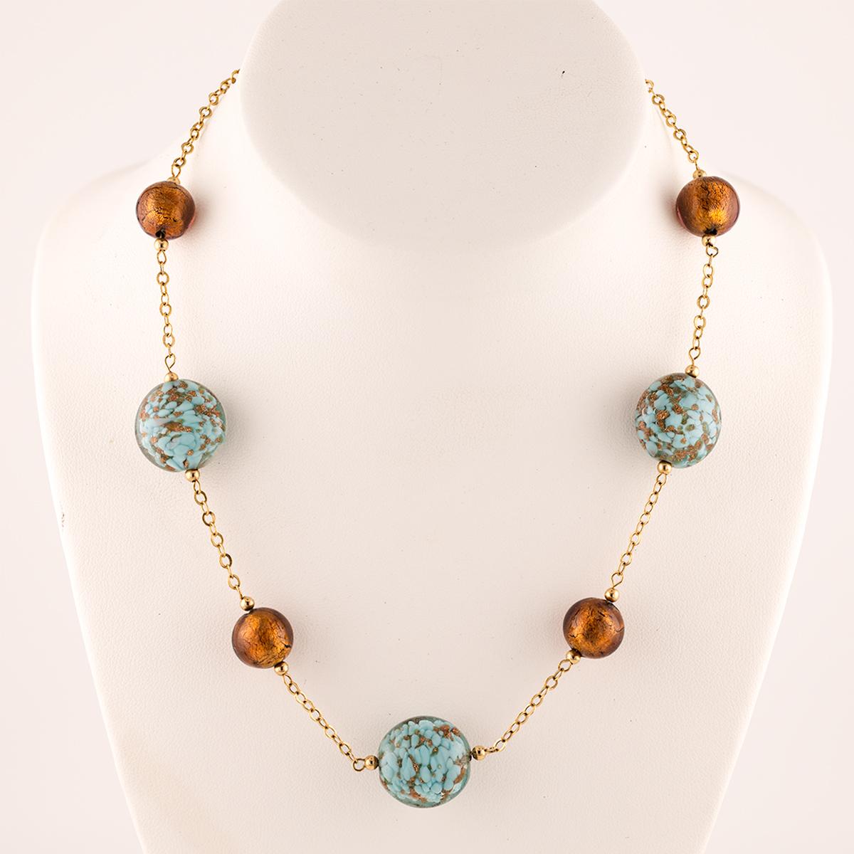 14k Glass Bead Necklace