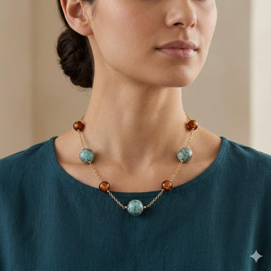 14k Glass Bead Necklace