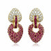 18k Fine Ruby & Diamond Earrings