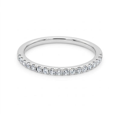 14k White Gold Diamond Band