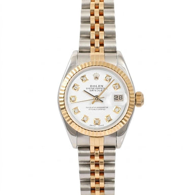 2002 Rolex Lady-Datejust #79173 26mm White Dial Diamond Markers