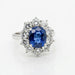 18k White Gold Blue Sapphire Ring