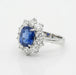 18k White Gold Blue Sapphire Ring