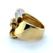 18k Yellow Gold Blue Sapphire and Diamond Ring