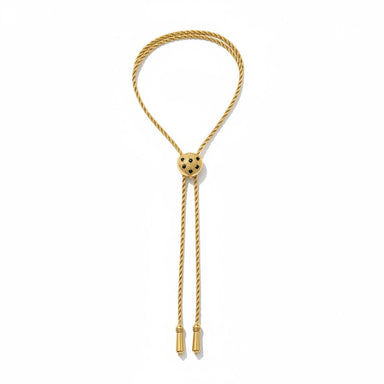 14k Sliding Heart Adjustable Rope Necklace 30"