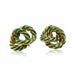 18k Yellow Gold Enamel Knot Earrings
