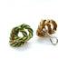 18k Yellow Gold Enamel Knot Earrings