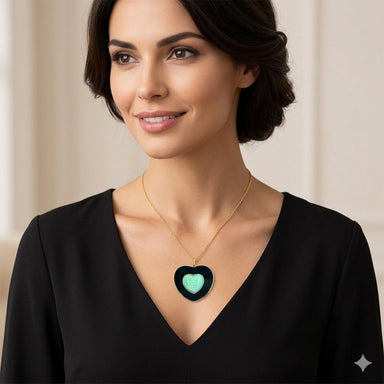 14k Opal & Enamel Pendant / Brooch