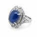 Platinum Ring with 9.11ct Blue Star Sapphire