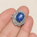 Platinum Ring with 9.11ct Blue Star Sapphire