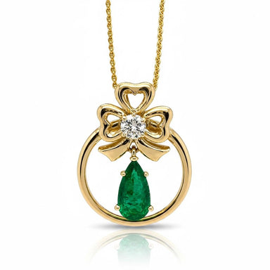 Keith Davis Emerald & Diamond Pendant Ring