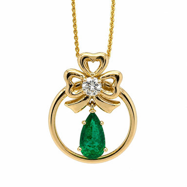 Keith Davis Emerald & Diamond Pendant Ring