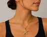 14k Yellow Gold Textured Starfish Pendant