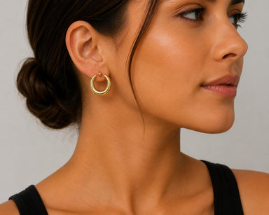 14k Yellow Gold Hoop Earrings