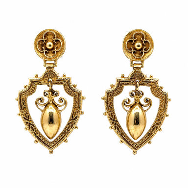 14k Edwardian Period Earrings