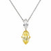 Platinum Fancy Intense Yellow Diamond Necklace