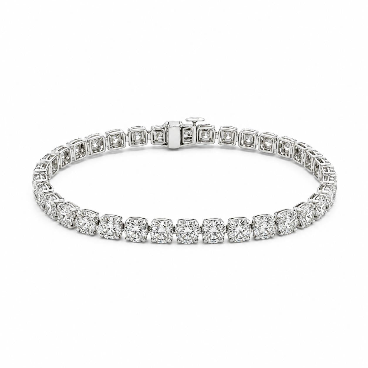 14k Diamond Cluster Bracelet