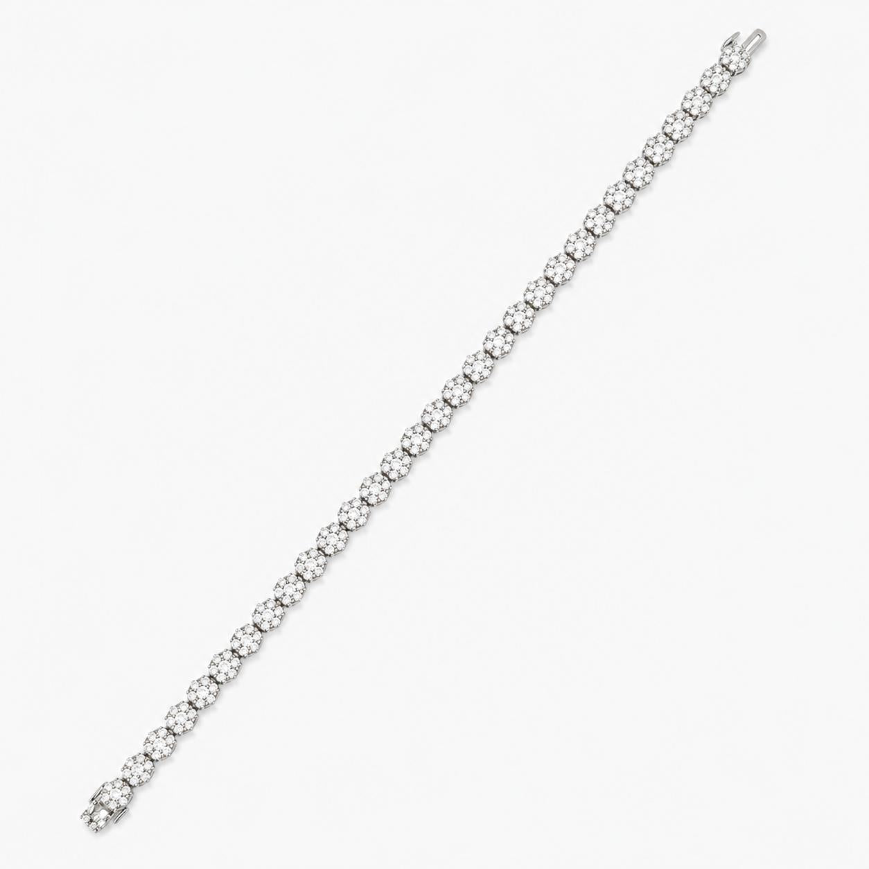 14k Diamond Cluster Bracelet